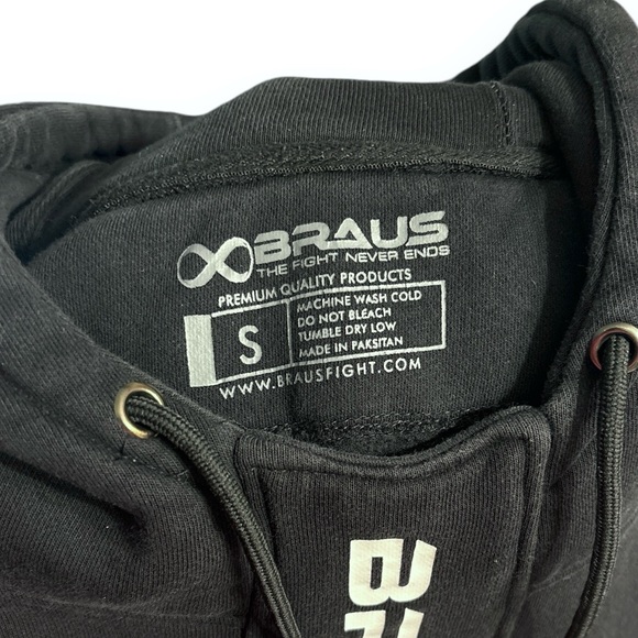 BRAUS Black Unisex Track Hoodie - Picture 6 of 9